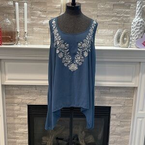 Torrid Blouse Diamonds Turquoise Size 2X